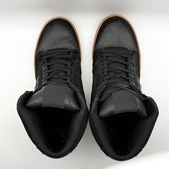 DC Mens Pure High-Top WC Sneakers US 15 EU 50 Black Suede EUC main image 8